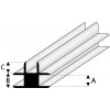 Modelářské nářadí Raboesch profil ASA spojovací T 1.5x1000mm