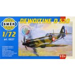 Směr Model Dewoitine D 520 11x14cm v krabici 25x14 5x4 5cm 1:72 – Zbozi.Blesk.cz