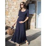 Těhotenské kojící šaty Seraphine Ester Navy – Zboží Dáma