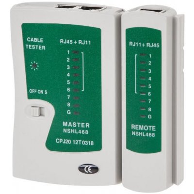 TESTER ZKOUŠEČKA KABELŮ RJ45 / RJ12 / RJ11 – Zboží Dáma