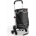 Nákupní vozík 3 v 1 na schody - objem 56 l, černý – Zboží Dáma