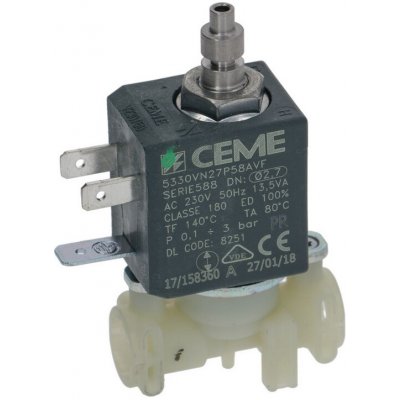 De’Longhi 5213218261 elektromagnetický třícestný ventil CEME 5330VN2 do kávovaru, 230 V, 13,5 VA, výstup 7 mm – Zboží Mobilmania
