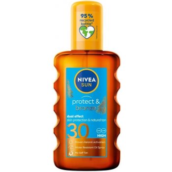 Nivea Sun Protect & Bronze olej na opalování spray podporující zhnědnutí SPF30 200 ml