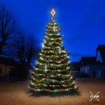 DECOLED LED světelná sada na vánoční stromy vysoké 6-8 m teplá bílá s Flash s padajícím sněhem – Hledejceny.cz