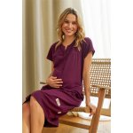 Kojicí noční košile 4348 Maja Burgundy – Zboží Dáma