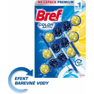 Bref Blue Aktiv WC blok Lemon 3 x 50 g – Zbozi.Blesk.cz