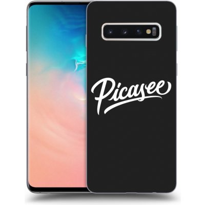 Pouzdro Picasee silikonové Samsung Galaxy S10 G973 - Picasee - White černé – Zboží Mobilmania