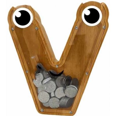 Pokladnička drevená Písmenko V – Zboží Dáma