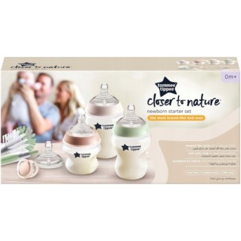 Tommee Tippee sada kojeneckých lahví C2N silikon + kartáč průhledná