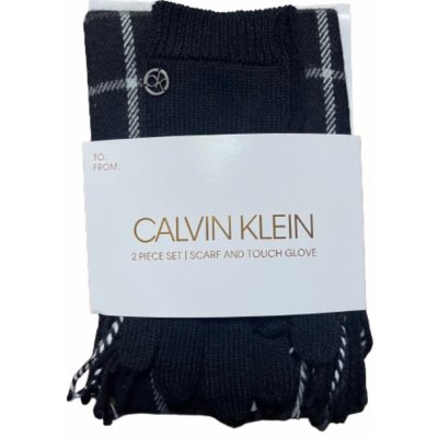 Calvin Klein dámská zimní sada šála a rukavice A0KZ4569 černá – Zboží Mobilmania