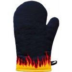 FORBYT Kuchyňská chňapka 28 cm bavlna magnet a poutko HASIČ černá – Zboží Dáma