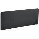 Zone stolový paraván černé svorky potah Hush tmavě šedá 180 X 65 x 3,6 cm – Sleviste.cz