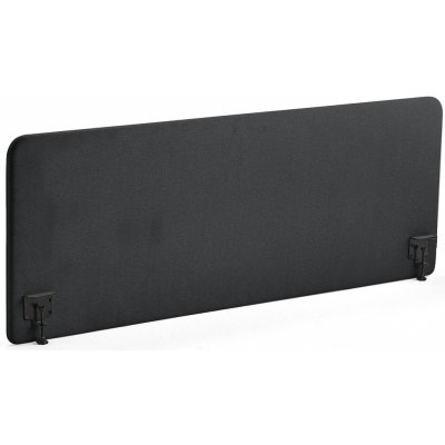Zone stolový paraván černé svorky potah Hush tmavě šedá 180 X 65 x 3,6 cm – Sleviste.cz