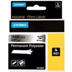 Dymo Rhino 18487, 19mm x 5.5m, černý tisk/metalický podklad, originální páska – Zboží Živě