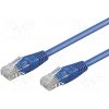 síťový kabel Goobay 68340 Patch, U/UTP, 5e, licna, CCA, PVC, 1m, modrý