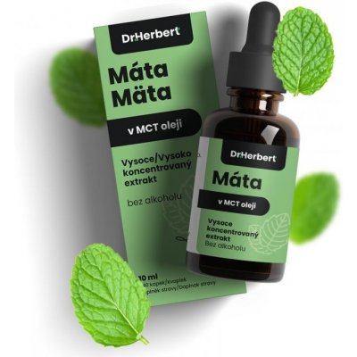 Dr. Herbert Přírodní bylinné kapky s Mátovým extraktem v MCT oleji 10 ml – Hledejceny.cz