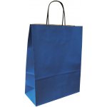 Toptwist Papírová taška modrá 40x16x45 kroucené ucho vroubkovaný vzhled – Zboží Mobilmania