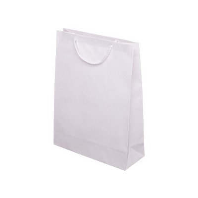 Papírové tašky barevné 240x90x320mm bílá – Zboží Mobilmania