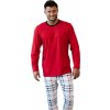 Pánské pyžamo Italian Fashion Andros pánské pyžamo dlouhé červené