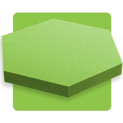 Akustický panel šestiúhelník jasnozelený 50x50 cm tloušťka 5cm hexagon – Hledejceny.cz