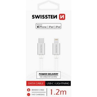 Swissten 71506030BOX datový kabel USB - LIGHTNING 1.2m bílá – Zbozi.Blesk.cz