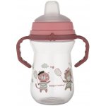 Canpol 56/612 hrnek FirstCup se silikonovým náustkem 150ml Bonjour růžový – Zboží Dáma