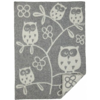 Klippan Vlněná dětská deka Tree Owl Grey – Zboží Mobilmania