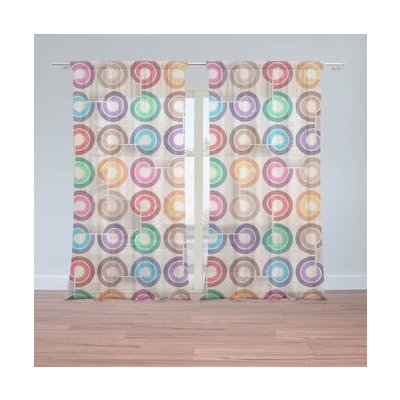 Sablio Záclony Barevné spirály: 2ks 150x250cm – Hledejceny.cz