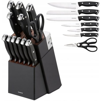 Klausberg KB 7985 Sada kuchyňských a steakových nožů v bloku – Zboží Dáma