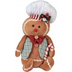 Clayre & Eef Hnědá vánoční plyšová dekorace Perníček Gingerbread - 19*14*35 cm – Sleviste.cz