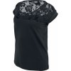 Dámská Trička Urban Classics Ladies Top Laces Tee černá