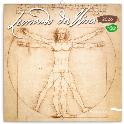 Nástěnný poznámkový Leonardo da Vinci 2026 – Sleviste.cz