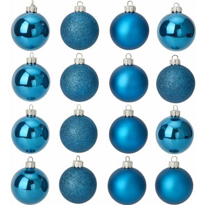 Home Styling Collection Skleněné vánoční koule Ø 8 cm 16 kusů modré modrý – Hledejceny.cz