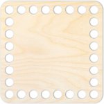 Woody Crafts Přírodní dno na háčkované košíky - Čtverec Velikost: 10x10 cm – Hledejceny.cz