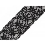Elastická krajka / vsadka šíře 80-100 mm Varianta: 3 (100 mm) černá, Balení: 1 m – Zboží Mobilmania