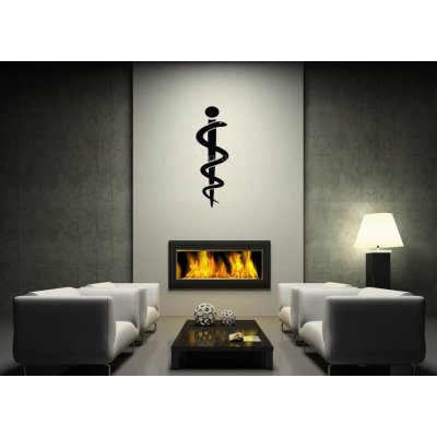 Weblux vzor n57061653 Samolepka na zeď - Medical symbol caduceus snake with stick had háček bouchačka, rozměry 120 x 100 cm – Zboží Mobilmania