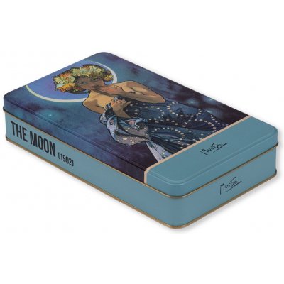 Plechová dóza Alfons Mucha - The Moon 24×14×4 cm