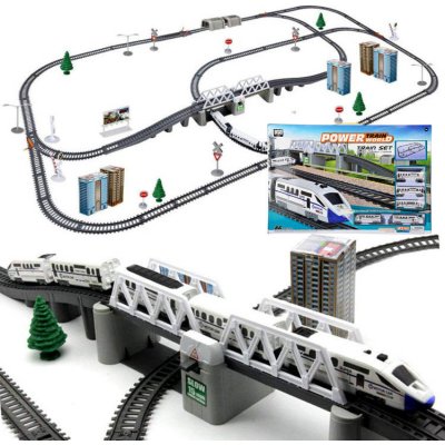 mamido Dlouhá moderní elektrická vláčkodráha 914 cm RC0464 – Zboží Dáma