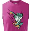 Dětské tričko dětské tričko Žába, Purpurová