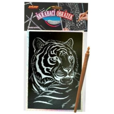 SMT Creatoys Škrabací obrázek holografický tygr – Zboží Mobilmania