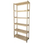 Gaboni Dřevěný regál, 6 polic, 213 x 80 x 33 cm – Sleviste.cz