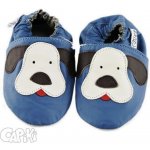 Capiki Kožené capáčky pejsek na modré – Sleviste.cz