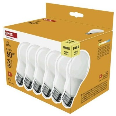 Emos LED žárovka Basic A60 / E27 / 8,8 W (60 W) / 806 lm / t – Hledejceny.cz