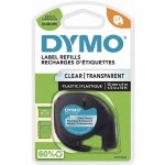 Dymo S0721530, černý tisk průhledný podklad, 4m x 12mm – Zboží Mobilmania