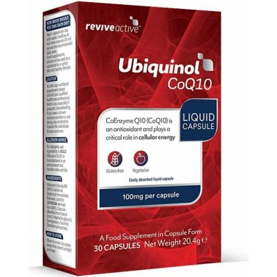 reviveactive Ubiquinol CoQ10 30 kapslí 100 mg – Hledejceny.cz