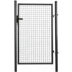 Zahradní branka, šířka 100 cm, výška 150 cm, kulaté profily, dózický zámek, antracitová šedá – Sleviste.cz