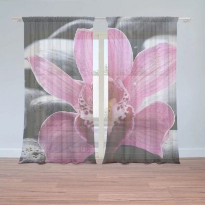 Sablio Záclony Růžová orchidea: 2ks 150x250cm – Zboží Mobilmania