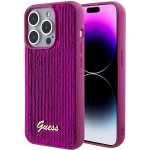 Pouzdro Guess Sequin Script Logo iPhone 15 Pro Max Magenta