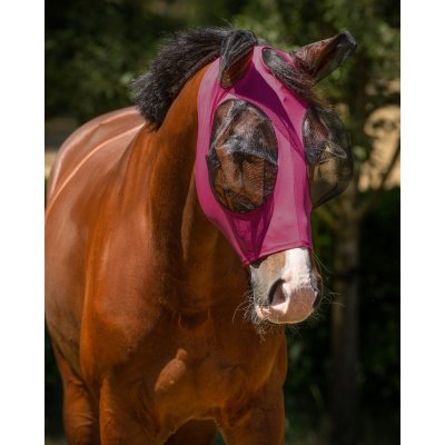 QHP Maska pro koně Super pink