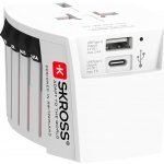 SKROSS cestovní adaptér MUV USB A+C, USB nabíjení 2.4A, univerzální pro 150 zemí | Zboží Auto